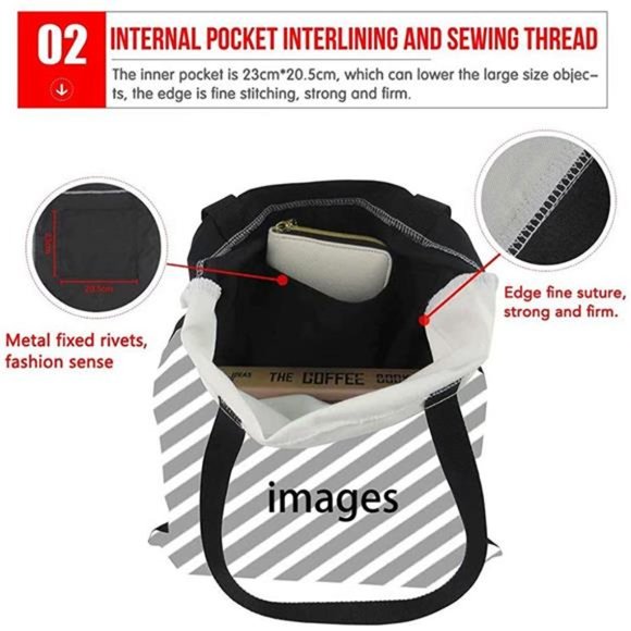 Women Tote Bag  Shoulder Bags Flower Print - Picture 3 of 6